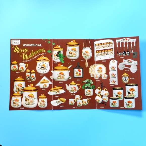 4 VTG 70s Thermo Serv Merry Mushroom Cups Mugs Set Sears w box & pamphlet - Picture 10 of 16